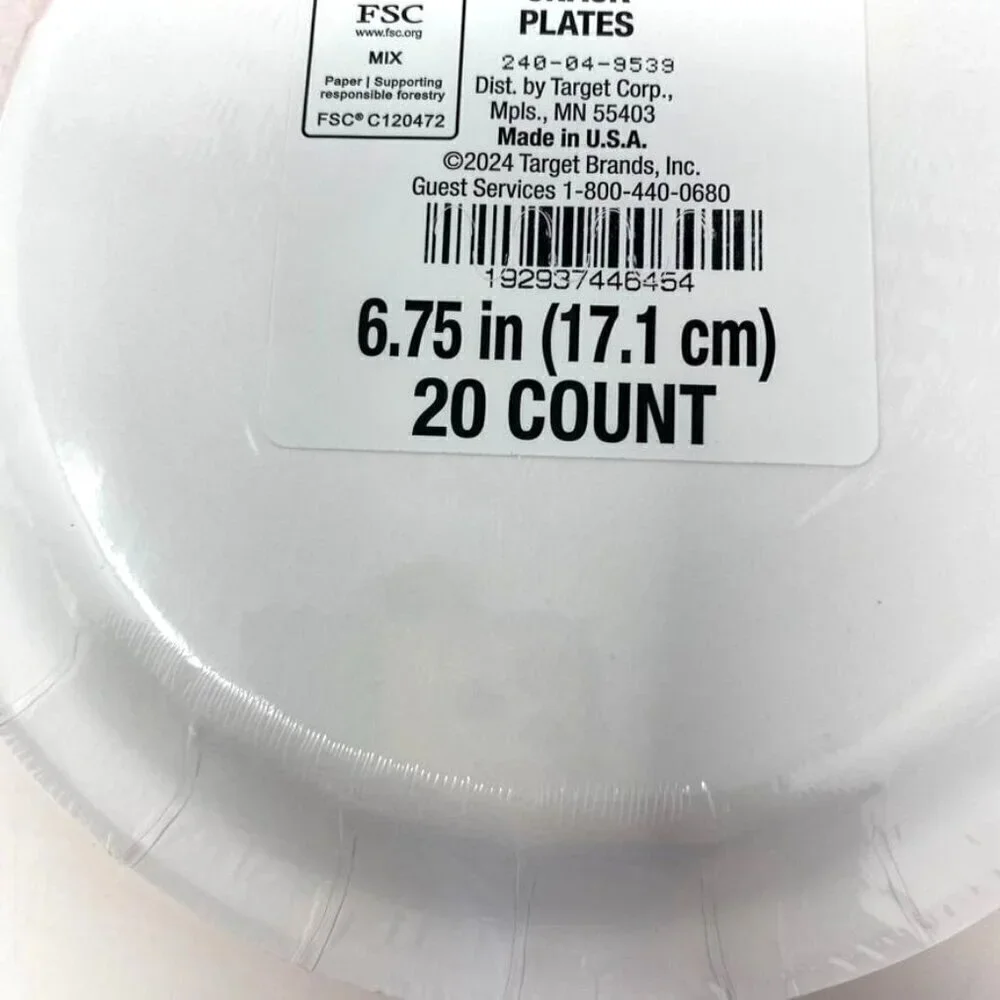 Target 2-Pack 20ct Easter Paper Snack Plates Happy Spring Rabbit Spritz™ E3